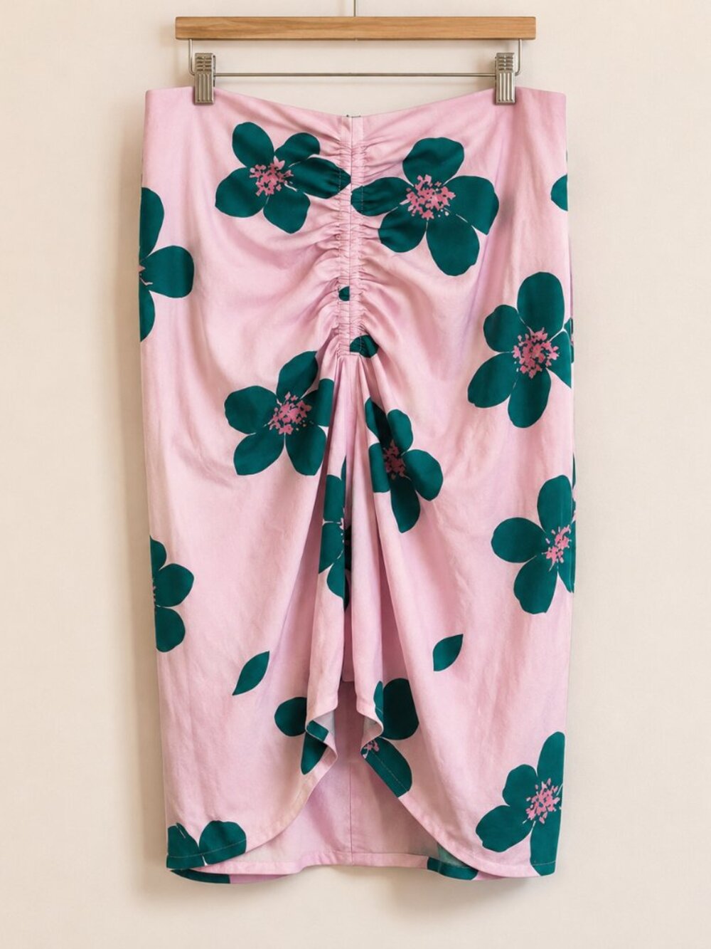 Kate Spade Pink Grand Flora Cupro Cotton Crepe Skirt - Size 2 - Picture 2 of 6